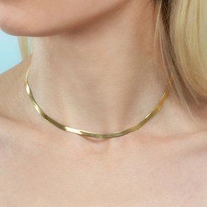Gold Snake  Necklace Trendy Stainless Steel
